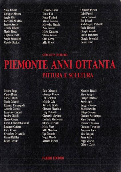 Piemonte anni Ottanta. Pittura e scultura - copertina