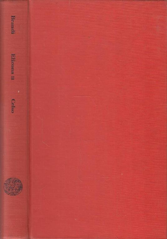 Elicona II Celso o della poesia - Cesare Brandi - copertina