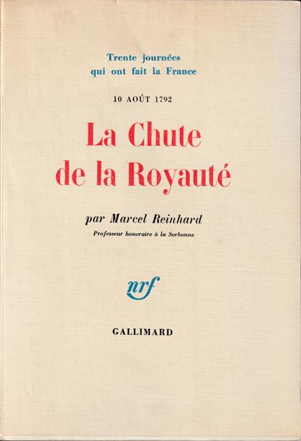 Chute de la Royauté 10 aout 1792 - copertina