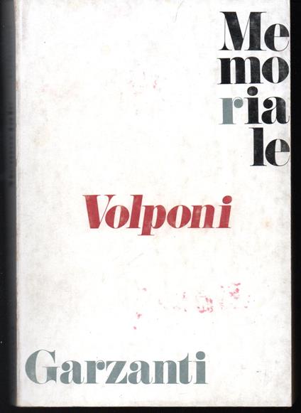 Memoriale - Paolo Volponi - copertina