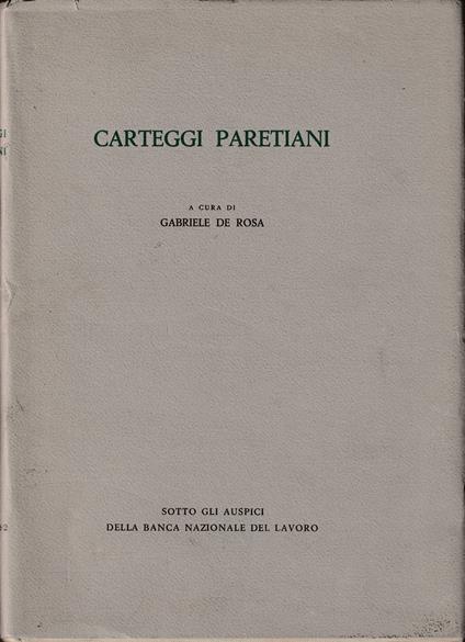 Carteggi paretiani 1892-1923 - copertina
