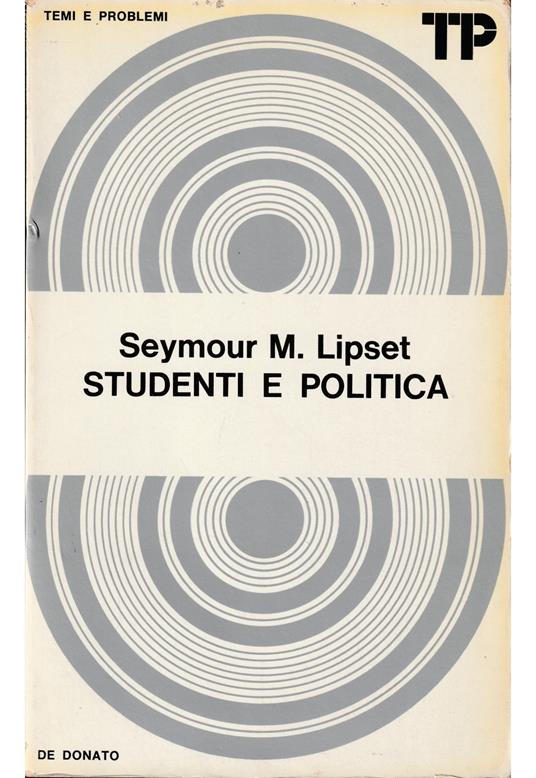 Studenti e politica - Seymour M. Lipset - copertina