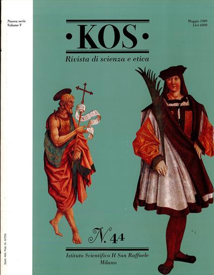 Kos Rivista di scienza e etica 44 1989 - copertina