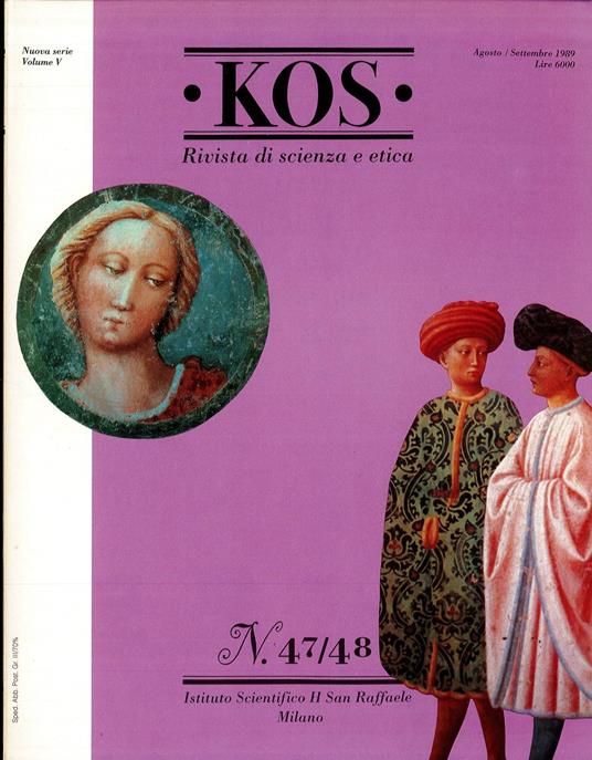 Kos Rivista di scienza e etica 47/48 1989 - copertina