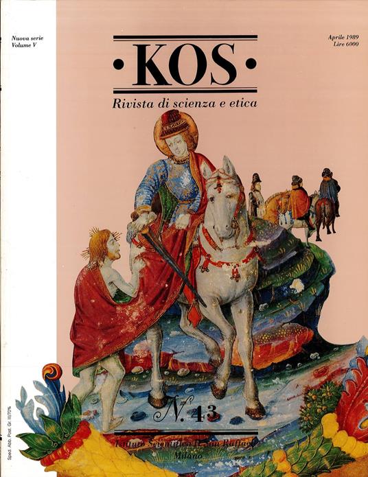 Kos Rivista di scienza e etica 43 1989 - copertina