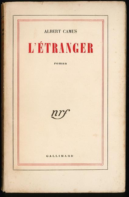L' Etranger - Albert Camus - copertina