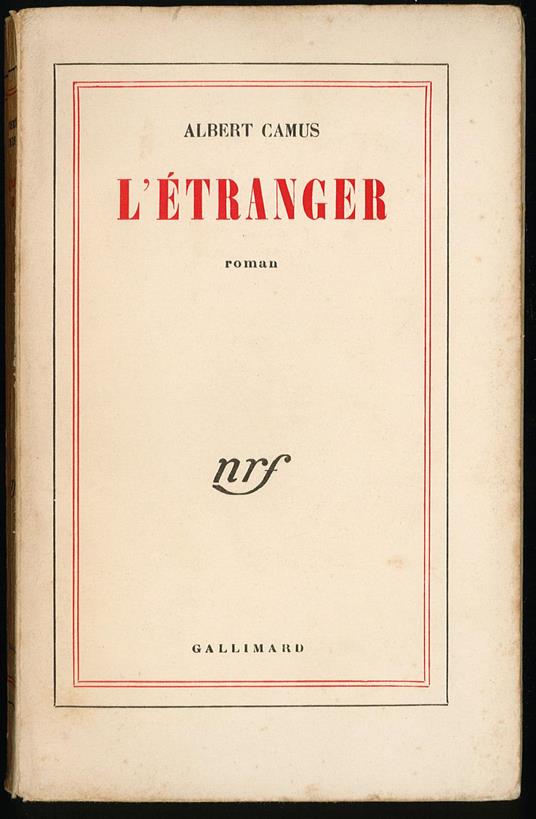 L' Etranger - Albert Camus - copertina