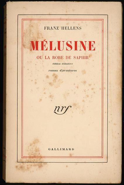 Mélusine ou la robe de saphir - Franz Hellens - copertina