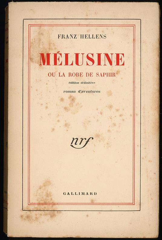 Mélusine ou la robe de saphir - Franz Hellens - copertina