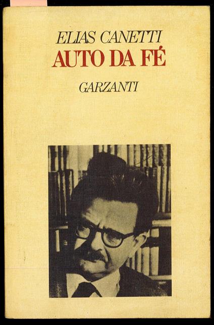 Auto da Fé - Elias Canetti - copertina