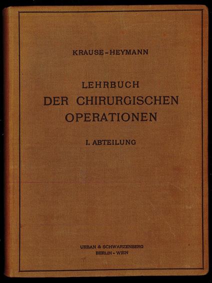 Lehrbuch der chirurgischen Operationen - copertina