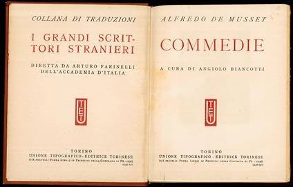 Commedie - Alfred de Musset - copertina