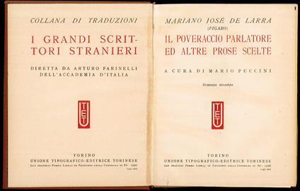 Il poveraccio parlatore ed altre prose scelte - Mariano Jose de Larra - copertina