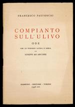 Compianto sull'ulivo - Ode con le versioni latina e greca di Joseph ab Arcore