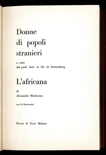 L' africana - copertina