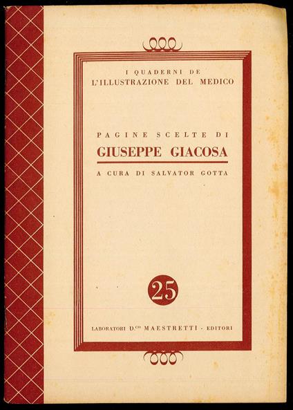 Pagine scelte di Giuseppe Giacosa - copertina