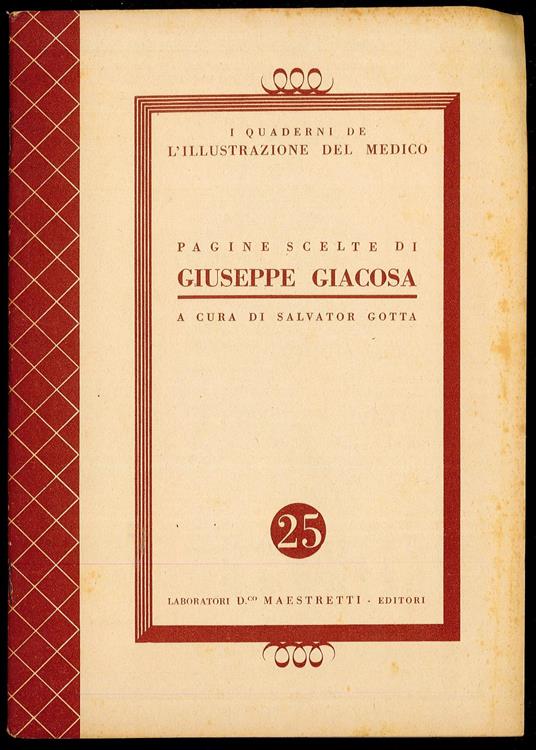 Pagine scelte di Giuseppe Giacosa - copertina