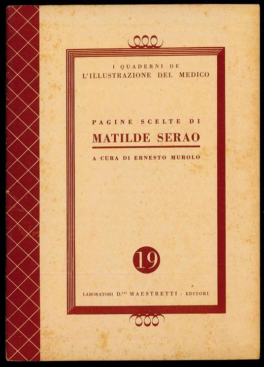 Pagine scelte di Matilde Serao - copertina