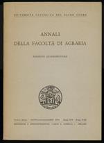 Annali della facolta' di agraria