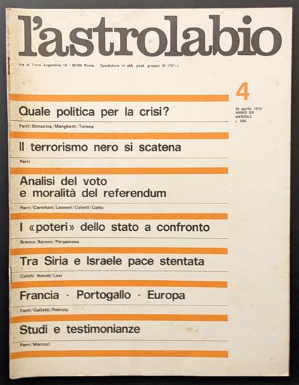 L' astrolabio 4 - copertina