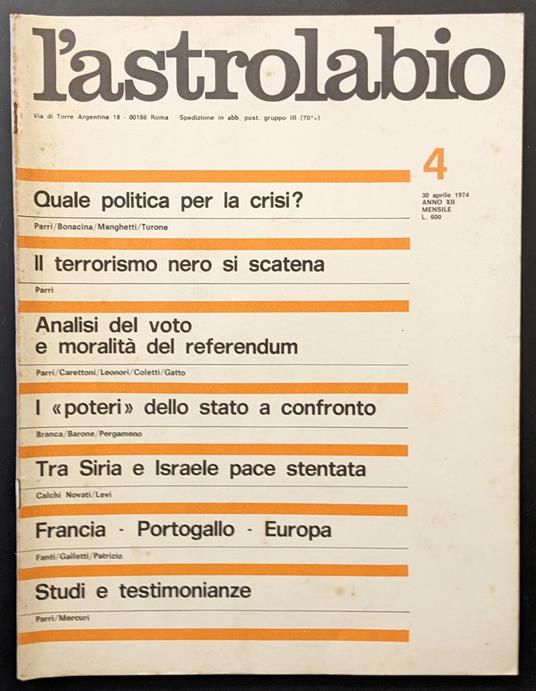 L' astrolabio 4 - copertina