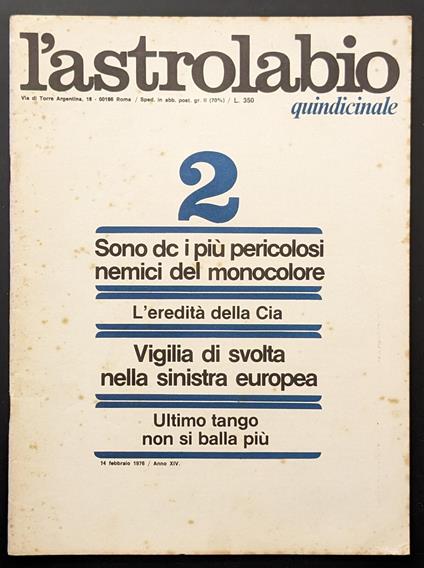 L' astrolabio 2 - copertina
