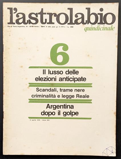 L' astrolabio 6 - copertina