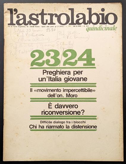 L' astrolabio 23/24 - copertina