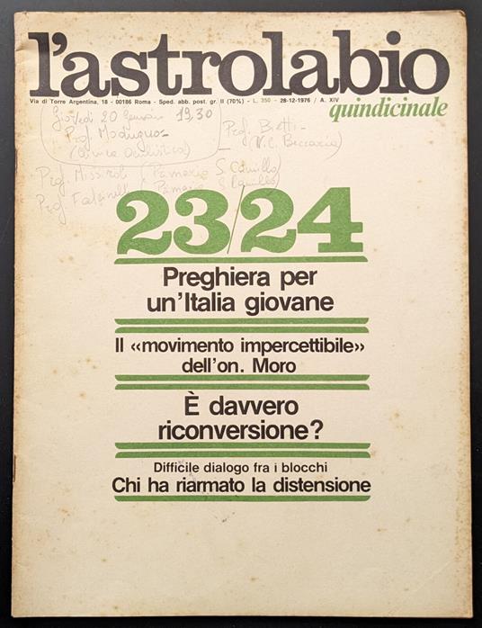 L' astrolabio 23/24 - copertina