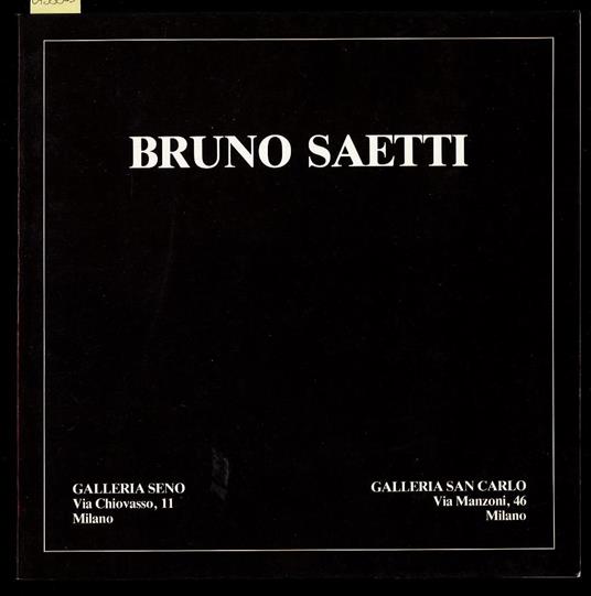 Bruno Saetti - copertina