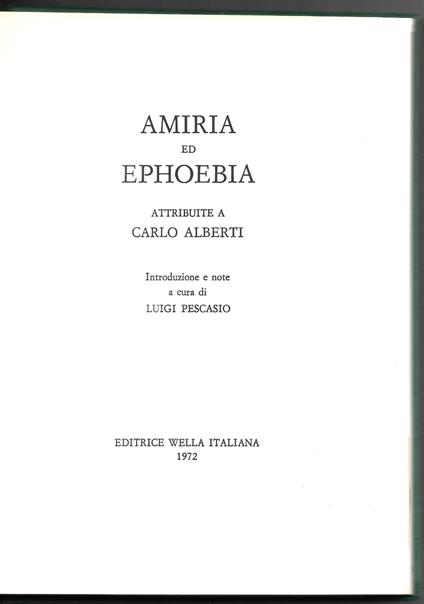 Amira ed Ephoebia - Carlo Alberti - copertina