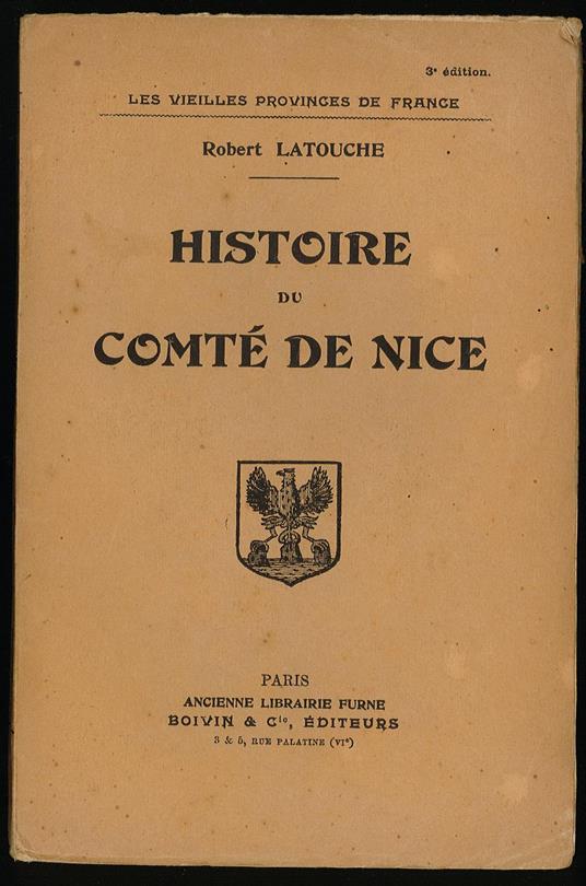 Histoire du comte de Nice - Robert Latouche - copertina