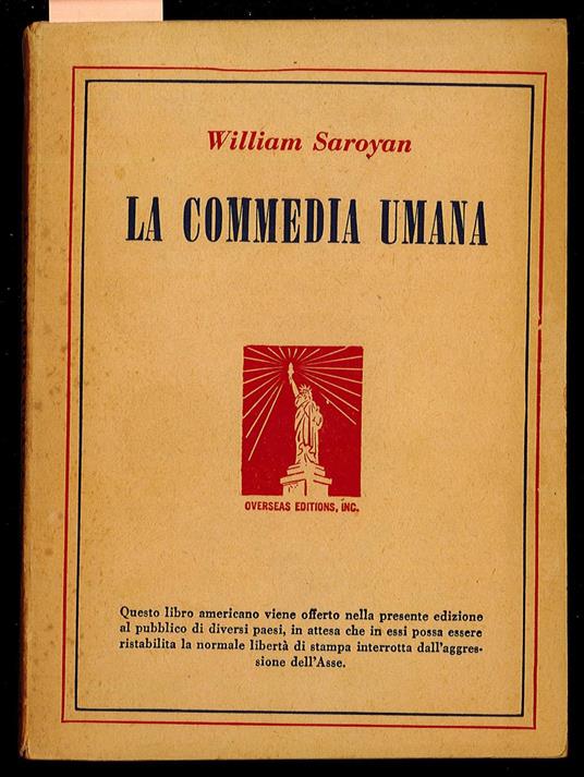 commedia umana - William Saroyan - copertina
