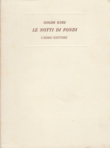 Le notti di Fondi. Una storia del cinquecento - copertina
