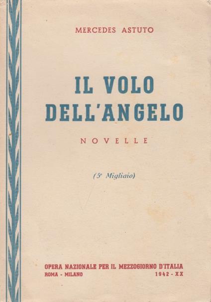 Il volo dell'angelo. Novelle - copertina