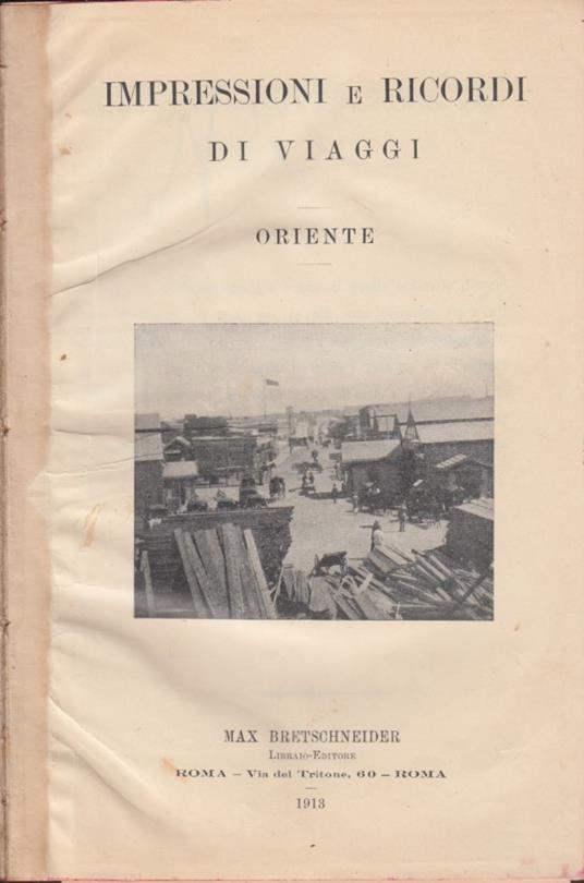 Impressioni e ricordi di viaggi. Oriente - copertina