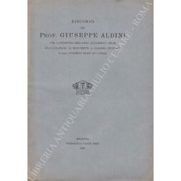 Discorso del Prof. Giuseppe Albini per l'apertura dell'anno accademico 1921-22 inaugurandosi il monumento a Giacomo Venezian e agli studenti morti in guerra - Giuseppe Albini - copertina