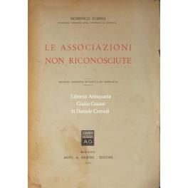Le associazioni non riconosciute - Domenico Rubino - copertina