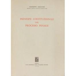 Principii costituzionali del processo penale - Giuseppe Sabatini - copertina