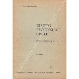 Diritto processuale civile (lezioni complementari) - Giovanni Conso - copertina