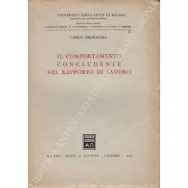Il comportamento concludente nel rapporto di lavoro - Carlo Smuraglia - copertina