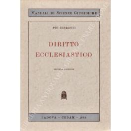 Diritto ecclesiastico - Pio Ciprotti - copertina