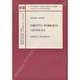 Diritto pubblico generale. Leggi e decreti - copertina