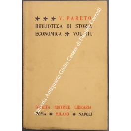 Bibioteca di Storia Economica diretta da Vilfredo Pareto - copertina