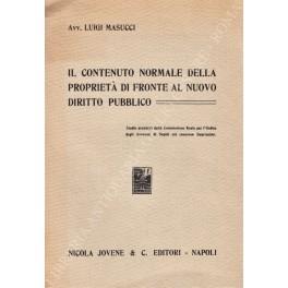 Il contenuto normale della proprieta di fronte al nuovo diritto pubblico - Luigi Mucci - copertina