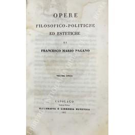 Opere filosofico politiche ed estetiche - copertina
