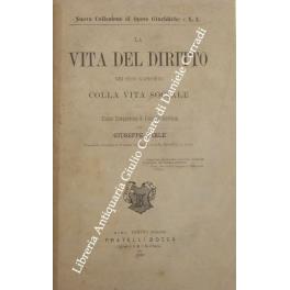 vita del diritto nei suoi rapporti colla vita sociale. Studio comparativo di Filosofia Giuridica - copertina