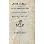 Osservazioni sulle leggi dell'amministrazione civile e del contenzioso amministrativo del Regno delle Due Sicilie