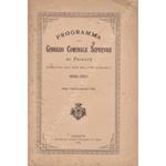 Programma del Ginnasio Comunale Superiore pubblicato alla fine dell'anno scolastico 1899-1900. Anno trentesimosettimo