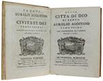 DELLA CITTA' DI DIO. Tomo primo che comprende gli undici primi libri - Aurelio Agostino (san)